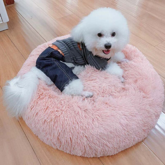 Pet's Round Shaped Fluffy Bed - Image 6