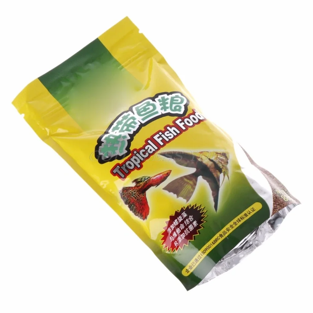 Aquarium Tank Tropical Fish Food Small Fish Feed Grain 98g Delicious Food Especially for Guppy Lantern Fish 1 Bag