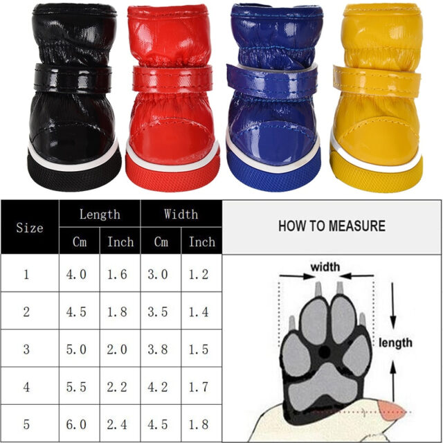 Warm Anti Slip Shoes for Dogs 4 pcs Set - Image 8