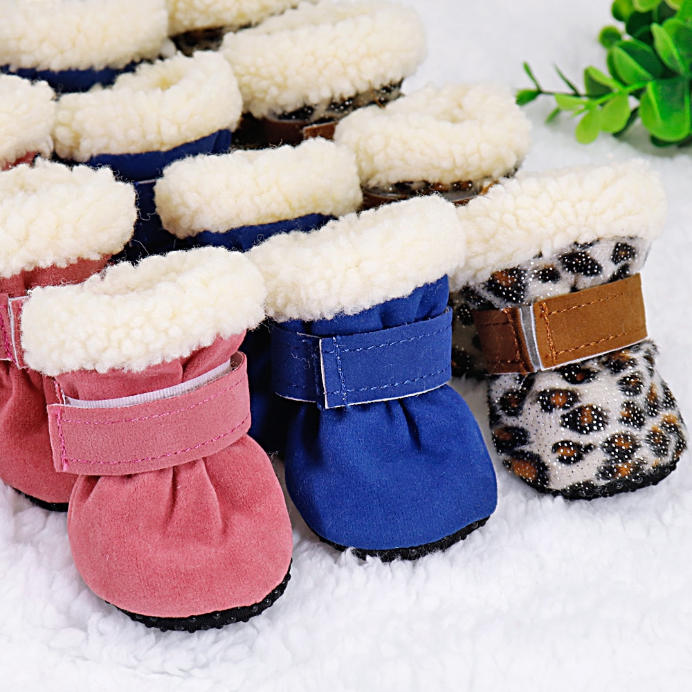 Anti-Slip Winter Dog Shoes 4 pcs Set