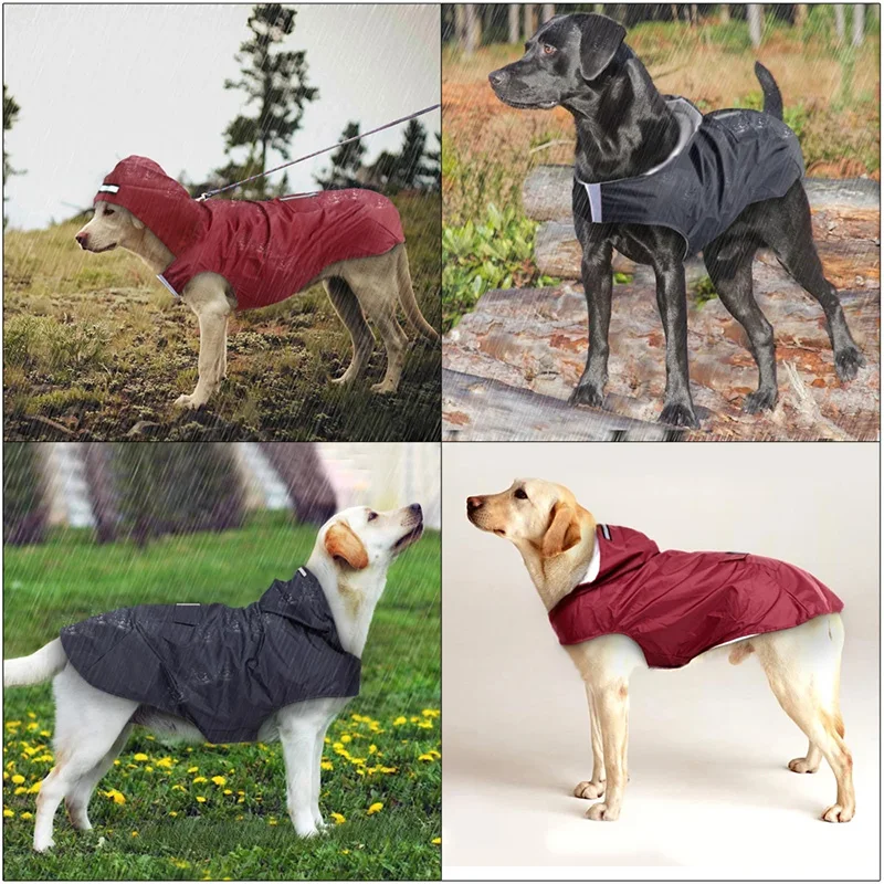 Dog's Reflective Waterproof Raincoat