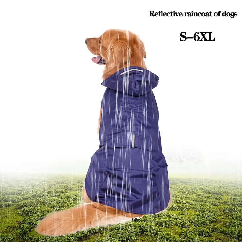 Dog's Reflective Waterproof Raincoat