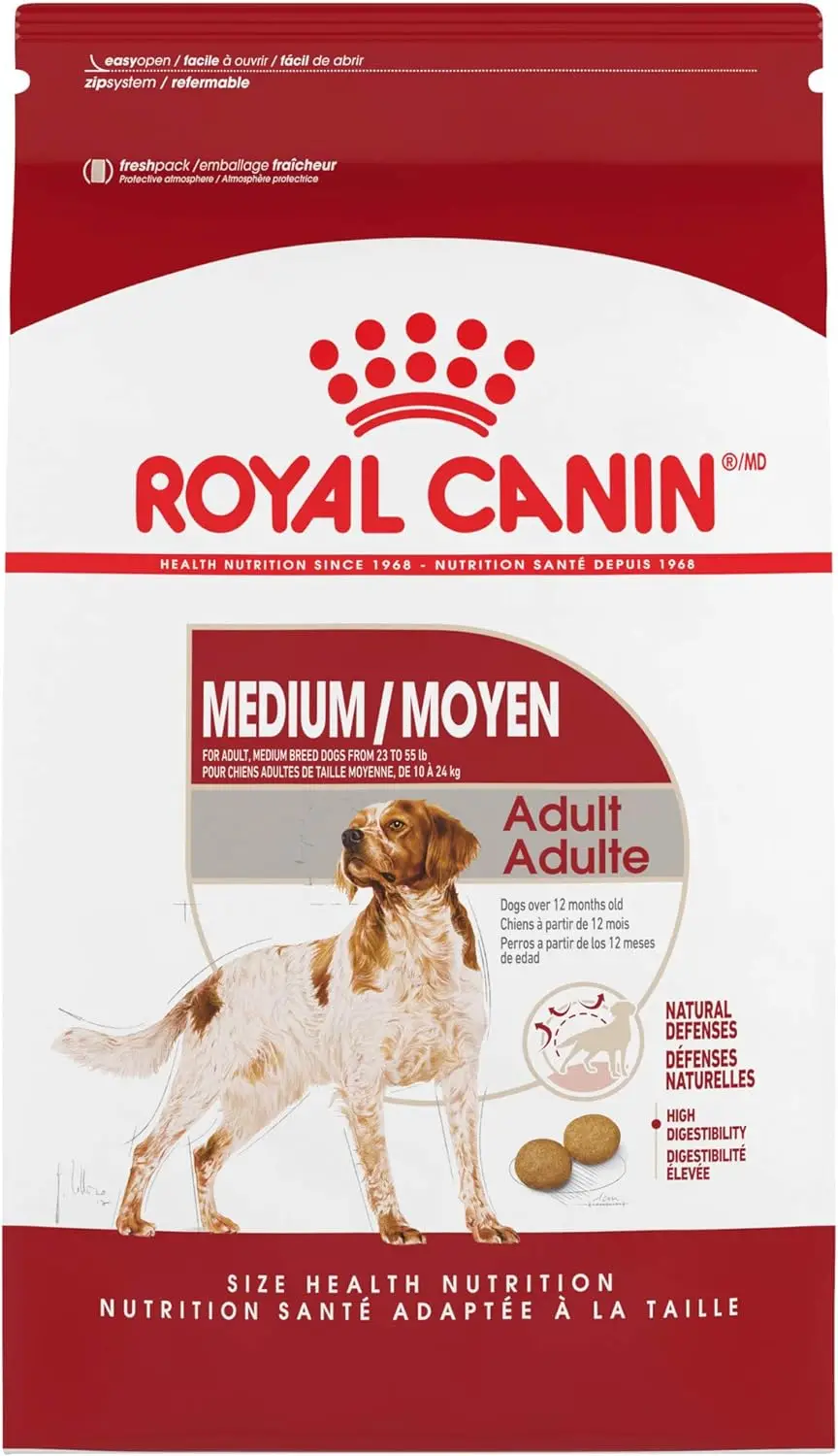 Royal Canin Medium Breed Adult Dry Dog Food, 17 lb bag